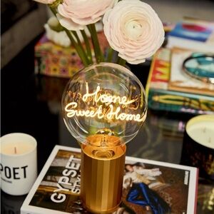 Message in The Bulb - Home Sweet Home - Amber Portable Wireless LED Table Light